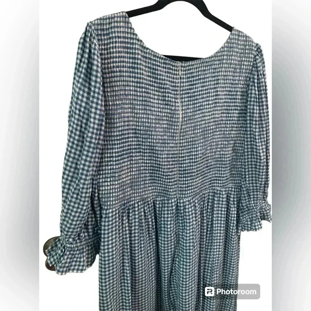 Jessa Kae x Leah Ryder Blue Gingham Dress 1x - Picture 7 of 7